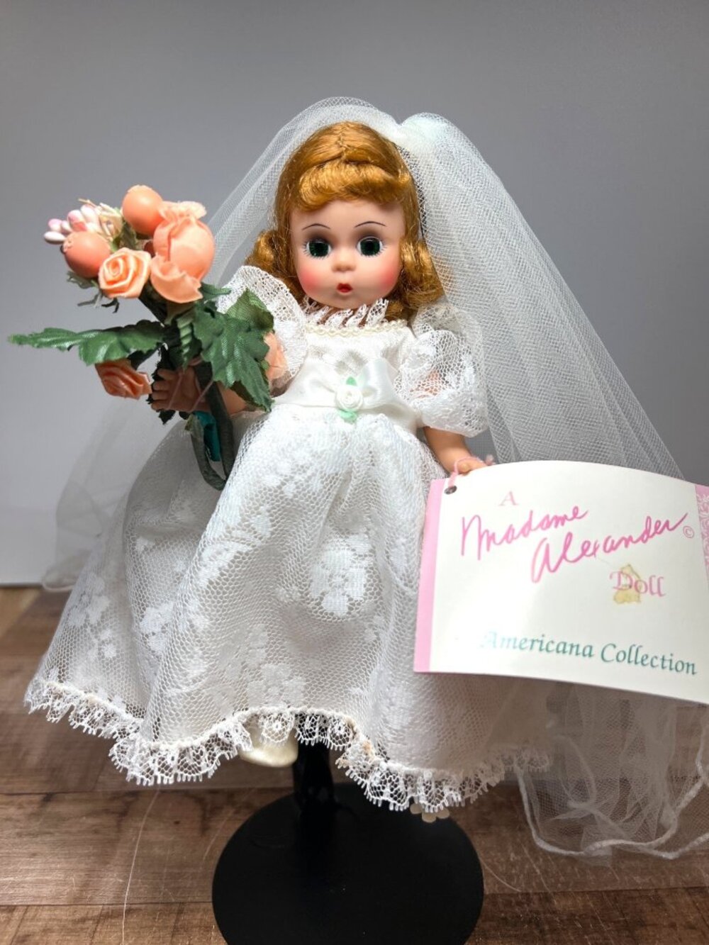 Madame Alexander Americana Collection Bride Doll In White Lace Dress With Veil &